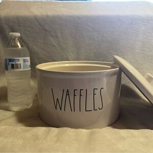 Rae Dunn White Waffles Container